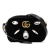 Gucci B Gucci Black Velvet Fabric Mini GG Marmont Crystal Embellished Matelasse Crossbody Italy