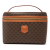 Celine B Celine Brown Coated Canvas Fabric Macadam Vanity Bag Italy