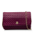 Chanel AB Chanel Purple Magenta Lambskin Leather Leather Quilted Lambskin Camellia Wallet On Chain France