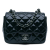Chanel B Chanel Blue Navy Patent Leather Leather Mini Square Classic Patent Single Flap Italy