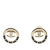 Chanel A Chanel Gold Gold Plated Metal Leather Woven CC Round Clip on Earrings Italy