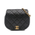 Chanel B Chanel Black Calf Leather Mini Quilted skin Coco Mail Clutch with Chain Italy