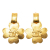 Chanel B Chanel Gold Gold Plated Metal CC Clover Clip on Earrings France