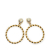 Chanel AB Chanel Gold with White Pearl Gold Plated Metal CC Big Hoop Pearl Clip On Earrings France
