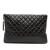 Chanel B Chanel Black Calf Leather Large Aged skin Gabrielle O Case Clutch Italy