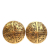 Chanel B Chanel Gold Gold Plated Metal Camellia Cross Dome Clip On Earrings France