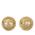Chanel AB Chanel Gold with White Pearl Gold Plated Metal CC Faux Pearl Round Clip on Earrings France