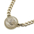 Chanel B Chanel Gold Gold Plated Metal Resin CC Rhinestones Pendant Necklace France
