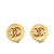 Chanel B Chanel Gold Gold Plated Metal CC Round Clip-on Earrings France