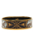 Hermès B Hermès Black with Gold Enamel Other Wide Grand Apparat Horse Bangle France