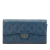 Chanel B Chanel Blue Caviar Leather Leather CC Quilted Caviar Classic Flap Wallet Spain