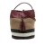 Burberry Brown Medium Mega Check Canvas and Grained Calfskin Ashby Tassel Bucket Bag China