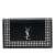 Saint Laurent AB Saint Laurent Black Calf Leather Studded Monogram Clutch Italy