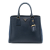 Prada B Prada Blue Navy Saffiano Leather Bicolor Lux Tote Italy