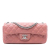 Chanel Pink Blush Lambskin Leather Leather Classic Lambskin East West Bijoux Chain Single Flap Italy