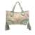 Gucci B Gucci Brown Beige with Green Mint Canvas Fabric Small GG Tribeca Tote Italy