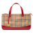 Burberry B Burberry Brown Beige with Red Canvas Fabric Haymarket Check Handbag United Kingdom