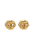 Chanel AB Chanel Gold Gold Plated Metal CC Round Clip On Earrings France