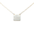 Gucci Silver SV925 / Sterling Silver Metal Sterling Silver Square Plate Logo Pendant Necklace Italy