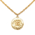 Chanel B Chanel Gold Gold Plated Metal CC Medallion Pendant Necklace France