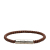 Hermès B Hermès Brown with Silver Calf Leather Swift Dressage Single Tour Bracelet Italy