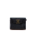 Ferragamo B Ferragamo Black Calf Leather Embossed Lizard Vara Bow Pouch Italy