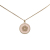 Chanel B Chanel Gold with Pink Gold Plated Metal Enamel Camelia Pendant Necklace Italy