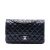 Chanel B Chanel Blue Navy Lambskin Leather Leather Medium Classic Lambskin Double Flap France