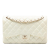 Chanel B Chanel White Ivory Lambskin Leather Leather Jumbo Classic Lambskin Double Flap France