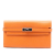 Hermès AB Hermès Orange Calf Leather Epsom Kelly Trifold Long Wallet France