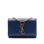 Saint Laurent AB Saint Laurent Blue Dark Blue Calf Leather Small Grain de Poudre Monogram Kate Crossbody Italy