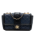 Chanel Blue Medium Bicolor Quilted Lambskin Elegant CC Flap France