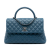 Chanel AB Chanel Blue Caviar Leather Leather Medium Quilted Caviar Coco Top Handle Bag Italy