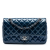 Chanel B Chanel Blue Dark Blue Patent Leather Leather Medium Classic Patent Double Flap France