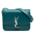 Saint Laurent AB Saint Laurent Blue Peacock Calf Leather Small skin Solferino Satchel In Box Italy