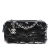 Chanel AB Chanel Black Calf Leather CC skin and Sequin Double Zip Wallet on Chain Italy
