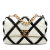 Chanel B Chanel White Ivory Calf Leather Medium Crochet skin 19 Flap France