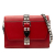 Prada B Prada Red Calf Leather City and Saffiano Elektra Crossbody Italy