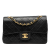 Chanel B Chanel Black Lambskin Leather Leather Small Classic Lambskin Double Flap France