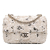 Chanel B Chanel White Ivory Canvas Fabric Mini Rectangular Classic Sequin Single Flap Italy