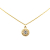 Chanel B Chanel Gold Gold Plated Metal Rhinestone Pendant Necklace France