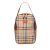 Burberry B Burberry Brown Beige Canvas Fabric Haymarket Check Handbag United Kingdom