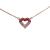 Louis Vuitton B Louis Vuitton Gold Gold Plated Metal Crystal Heart Necklace Italy