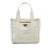 Prada B Prada White Canvas Fabric Canapa Tote Italy