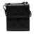 Gucci B Gucci Black Calf Leather GG Embossed Flap Crossbody Italy