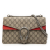 Gucci AB Gucci Brown Beige with Red Coated Canvas Fabric Medium GG Supreme Dionysus Shoulder Bag Italy