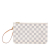 Louis Vuitton B Louis Vuitton White Damier Canvas Fabric Damier Azur Neverfull MM Pouch France