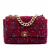 Chanel 19 Large Tweed Matelassè Flap Handbag Purple