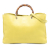 Gucci B Gucci Yellow Calf Leather Large skin Bamboo Shopper Satchel Italy