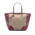Gucci B Gucci Brown Beige Canvas Fabric GG Bree Tote Italy